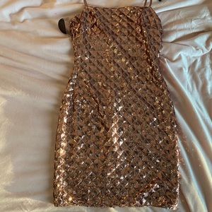 hot Miami Styles Rose Gold dress